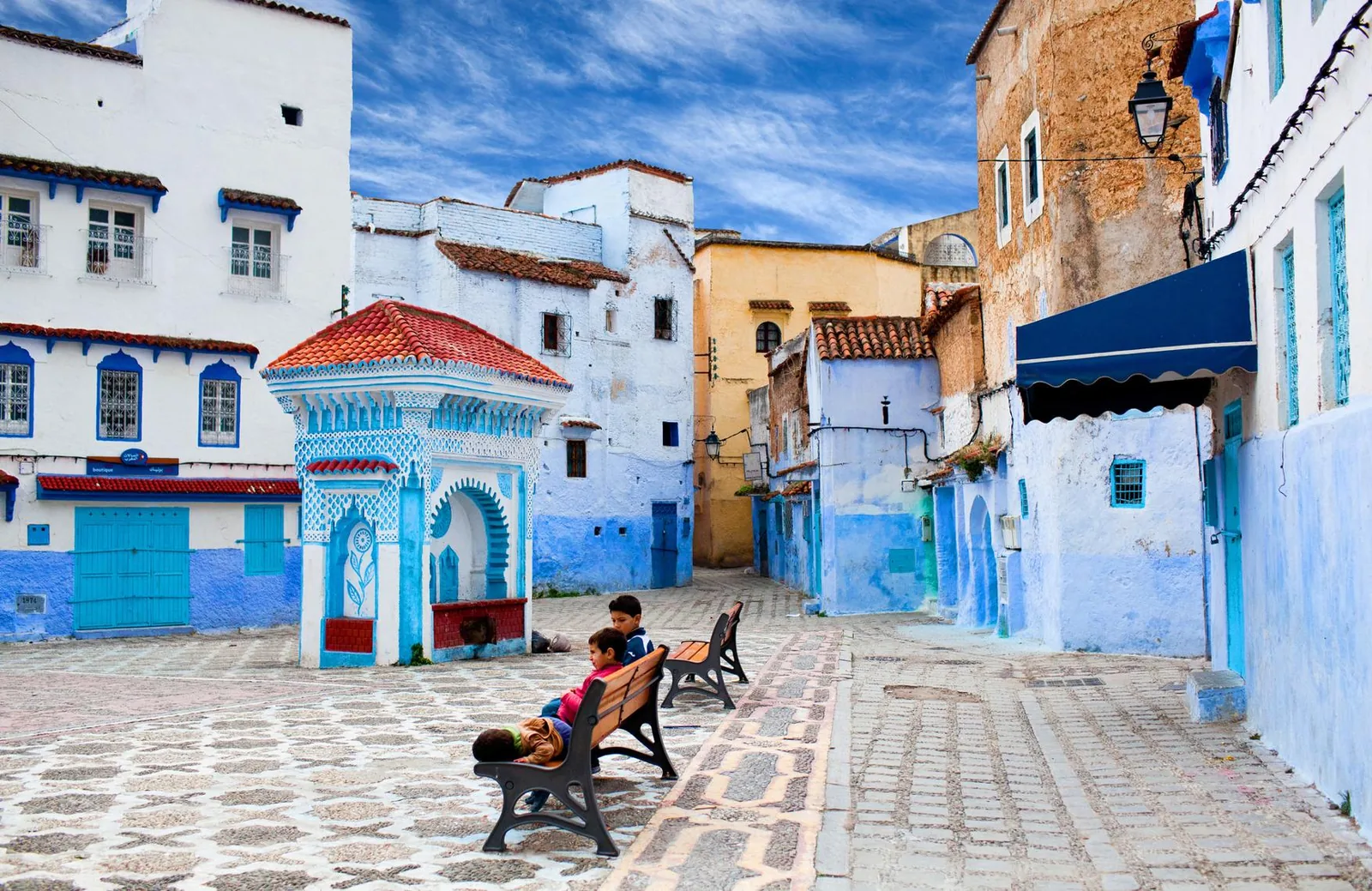 Blue alleyways in the old town of Chefchaouen