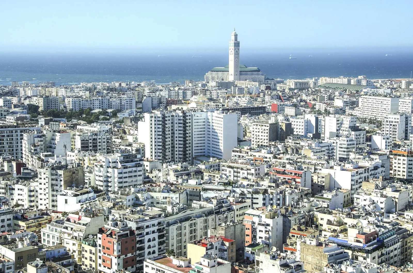 The Atlantic corniche in Casablanca