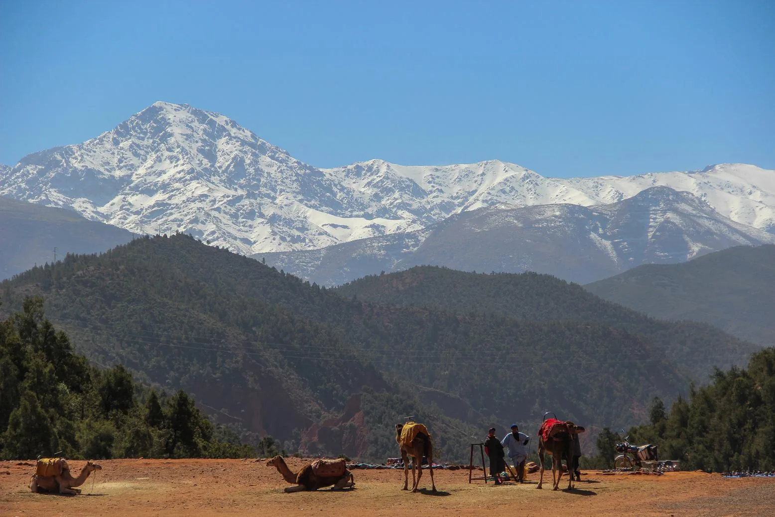 A mountain lodge terrace in the High Atlas