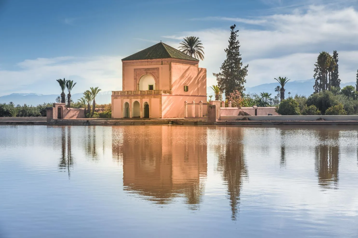 A historic landmark in the Marrakech medina
