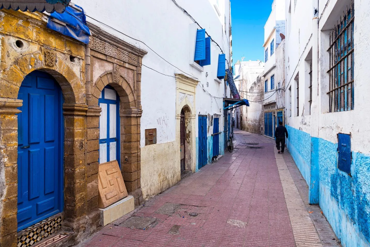 Whitewashed streets of the Essaouira medina