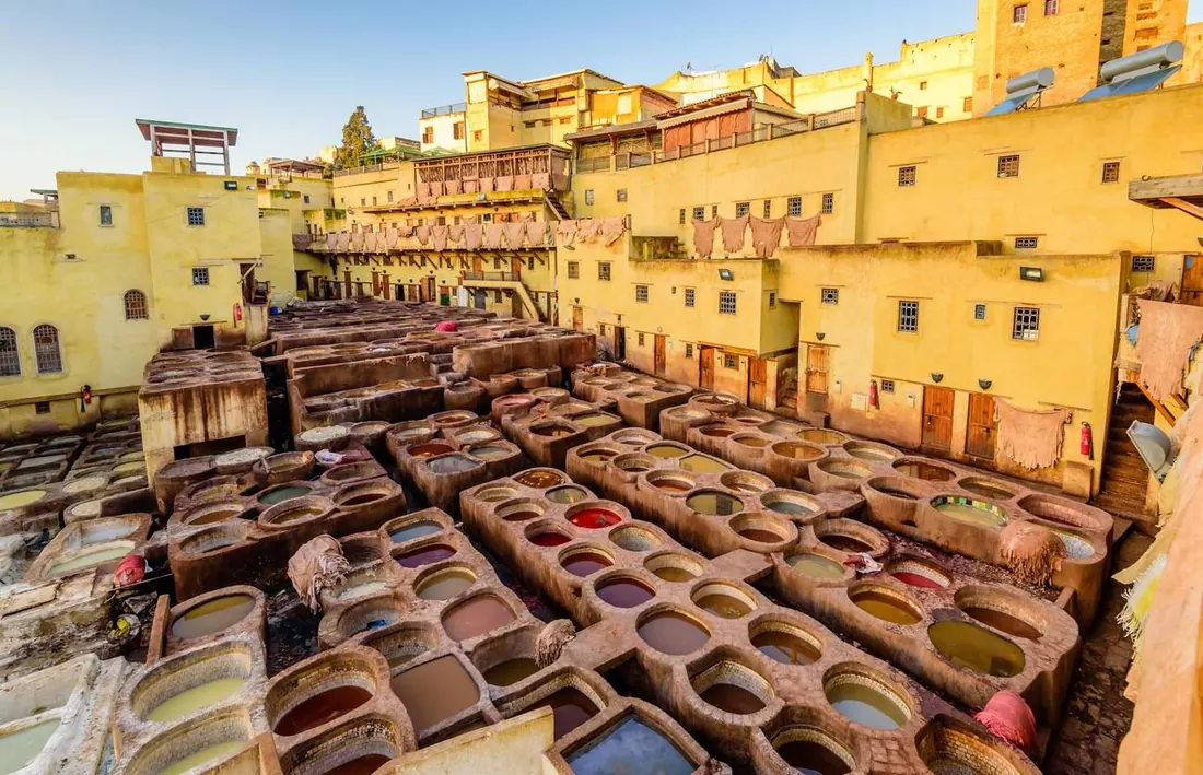 Panorama over the vast medina of Fes